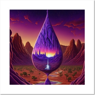 Trippy Art - Nature Canyon Raindrop Posters and Art